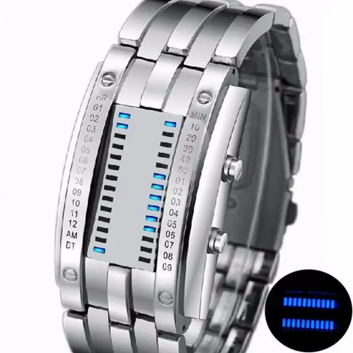 Montre de mode pour hommes, montre de sport numérique à affichage LED, bracelet en simili cuir, reloj hombre часы мужские наручные