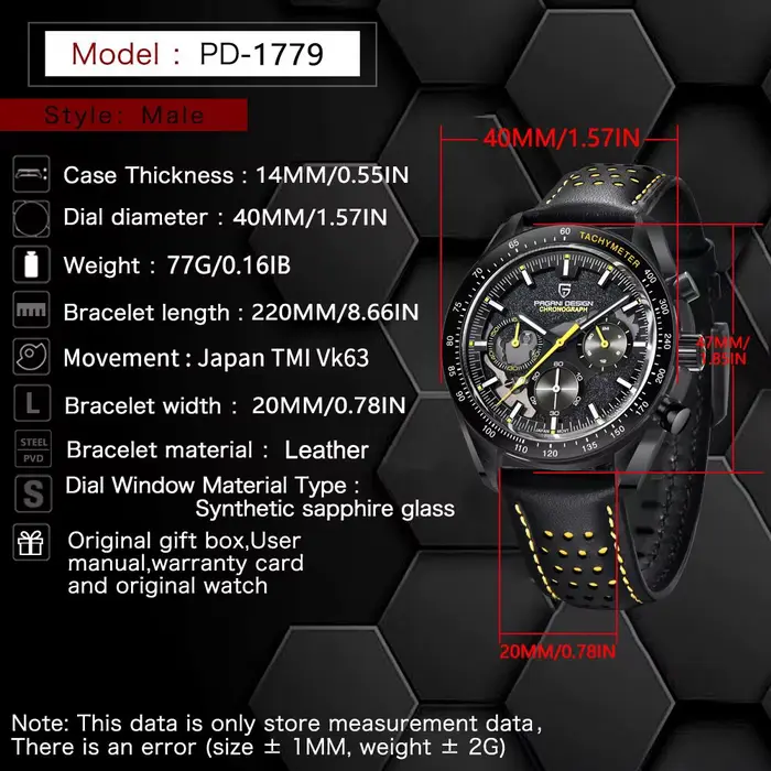 Nouvelle montre PAGANI DESIGN pour homme 2025