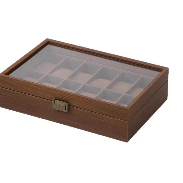 Nouvelle boîte de rangement de luxe haut de gamme en bois pour montres
