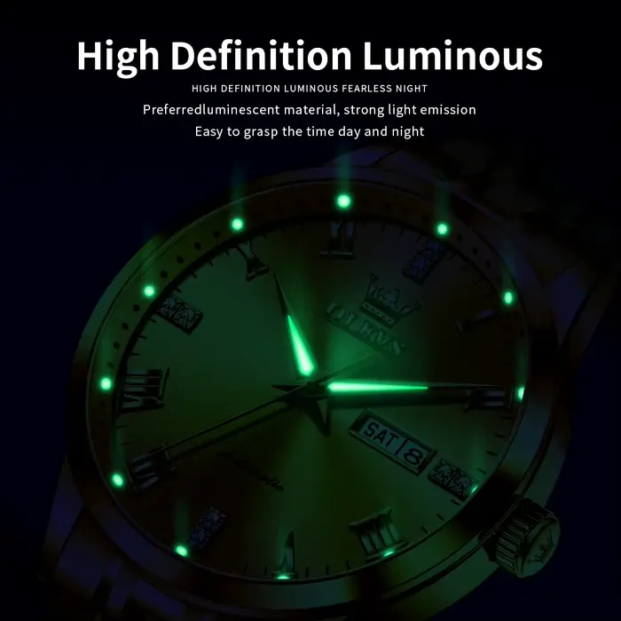 OLEVS affaires or hommes montres haut de gamme de luxe automatique montre mécanique