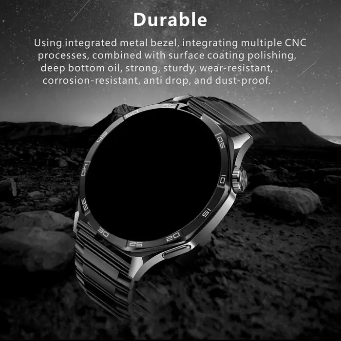Montre connectée 696 avec boussole, musique, fitness tracker pour hommes et femmes, idéale pour activités extérieures, entraînement et sports