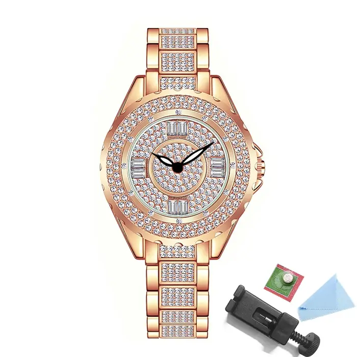 Ensemble de montres en diamant cristal pour femme