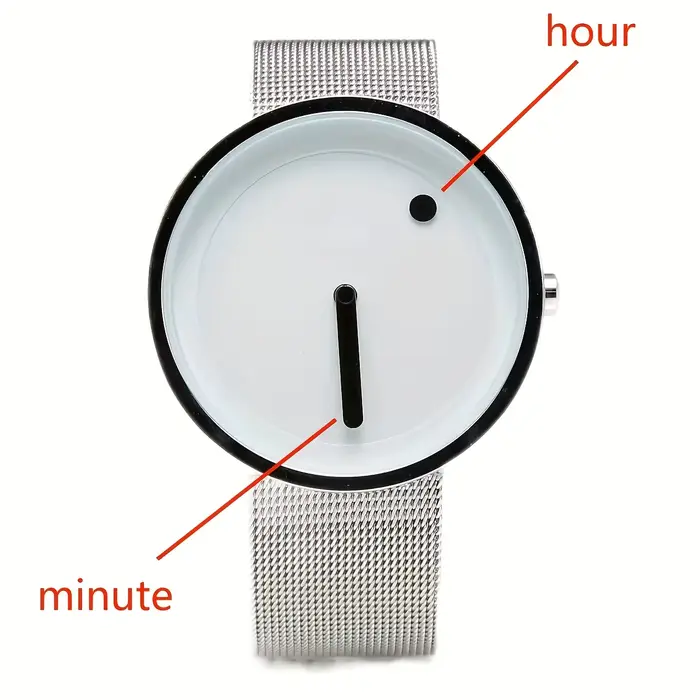 Montre au design minimaliste à pois avec une valeur esthétique élevée