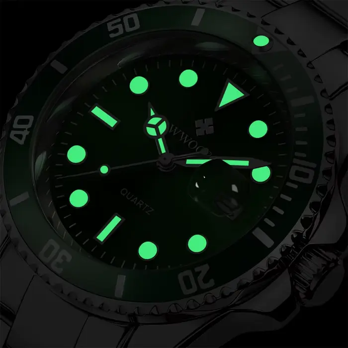 Montre-bracelet étanche en acier inoxydable pour homme