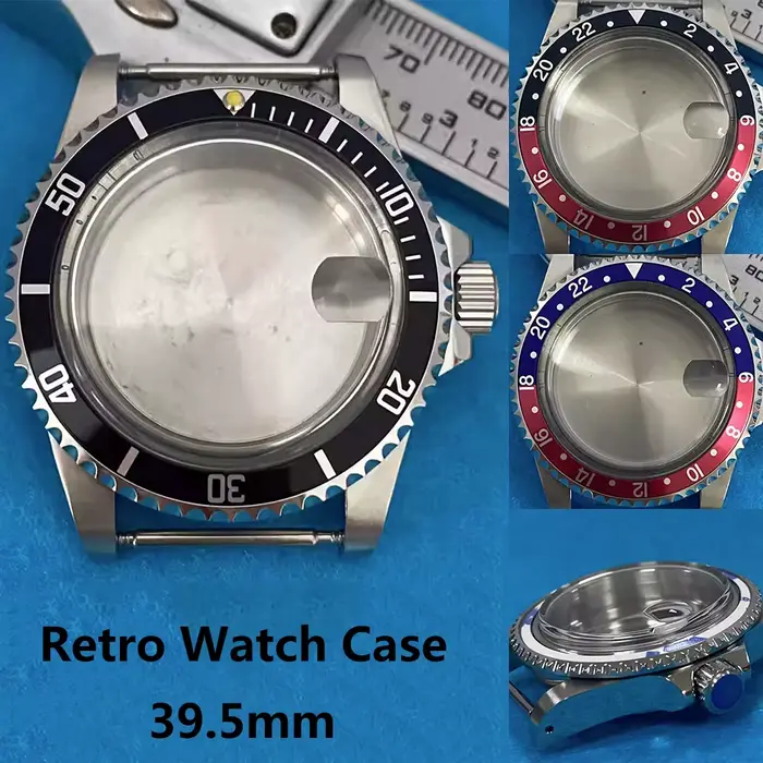 Boîtier de Montre Rétro pour Homme, Étanche, en Acier Inoxydable, Miroir Acrylique, pour NH34 NH35 N