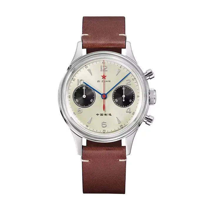 RED STAR-Montre à Remontage Manuel Vintage pour Homme, Chronographe, Mouvement de la Mer, Acrylique,