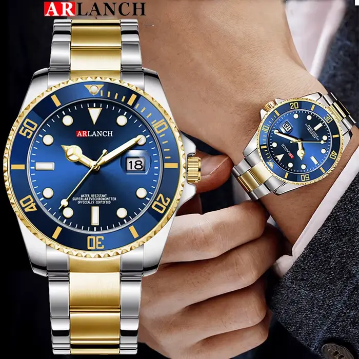 Montre de plongée de luxe de marque ARLANCH pour homme