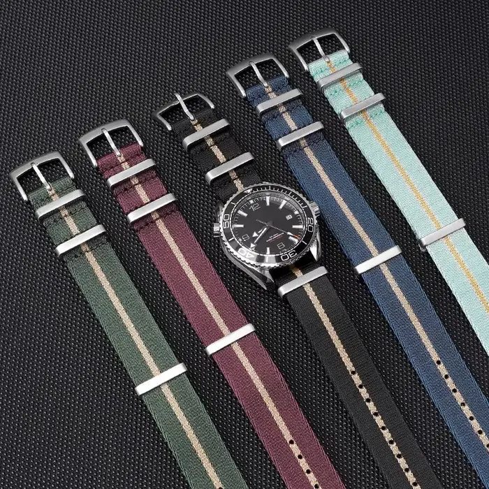 Bracelet en Nylon pour Omega MoonSwatch Seamaster 300 Speedmaster hommes Sport toile