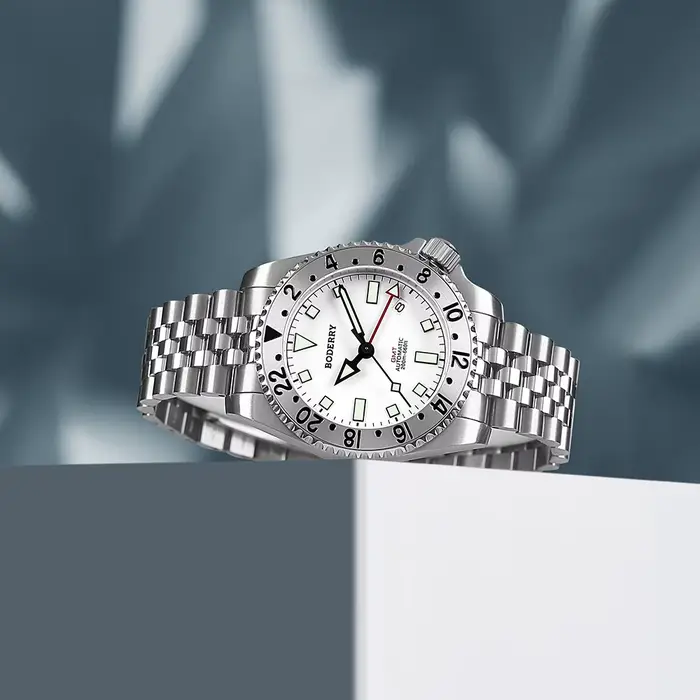 Boderry ADMIRAL GMT montre plongeur montres titane NH34 mouvement 200M étanche montre-bracelet automatique hommes femmes