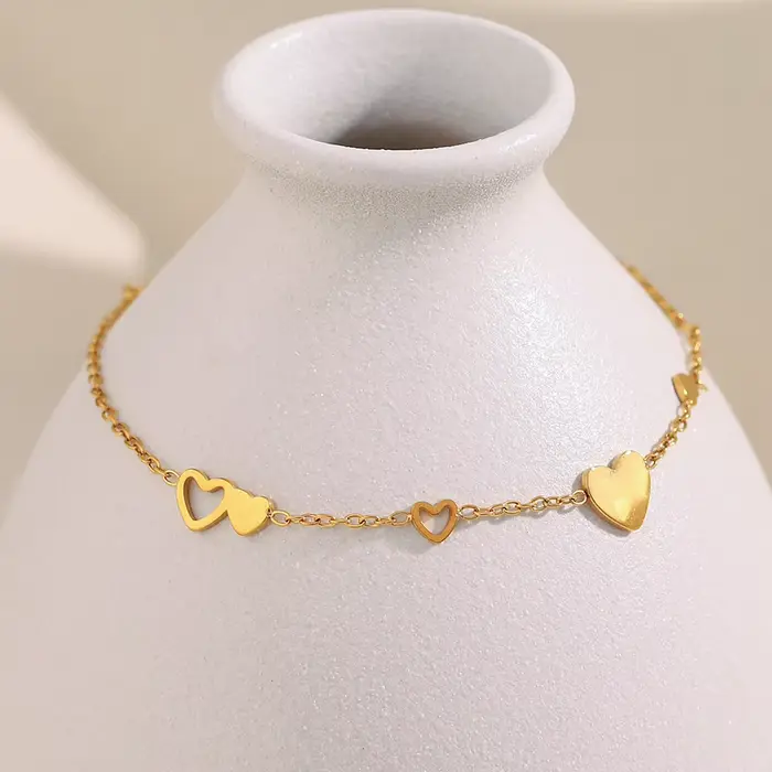 E.B.belle – Bracelet cœur lisse de Style minimaliste