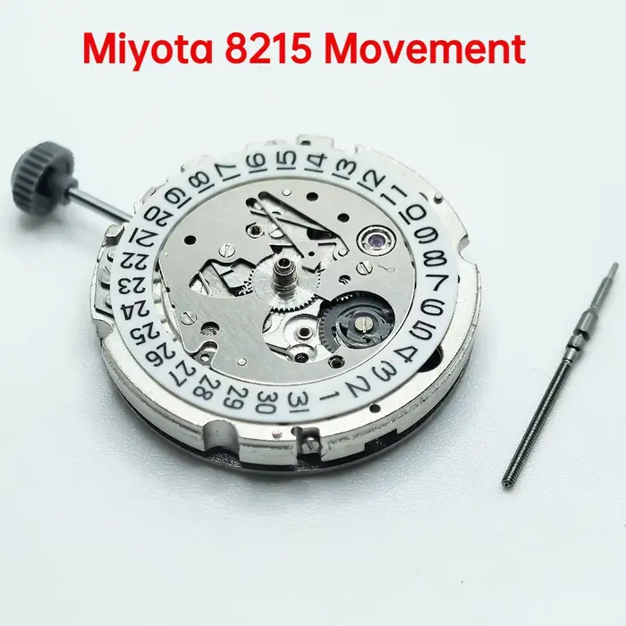 Mouvement automatique LUXROG Miyota 8215 avec 21 bijoux pour homme et femme occasions spéciales alliage de titane roue de date blanche