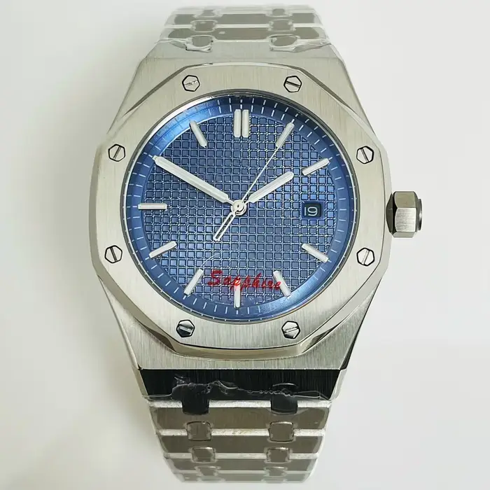 Montre à gousset — Montre mécanique à remontage automatique pour hommes, lunette octogonale polie, c