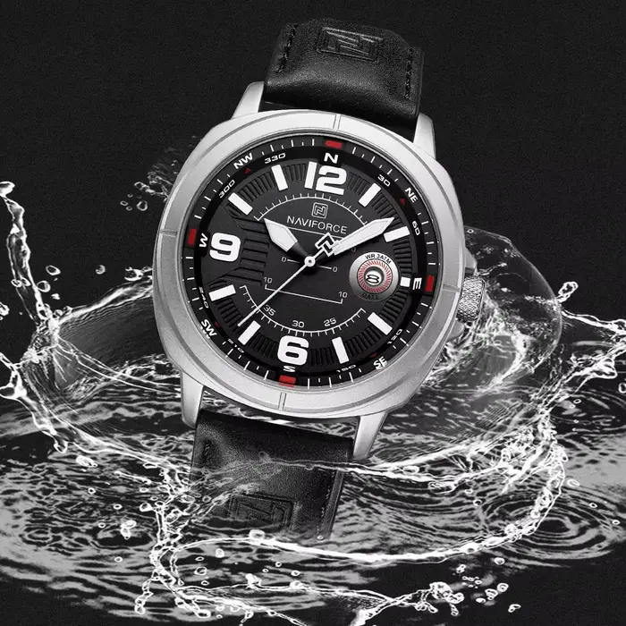 NAVIFORCE marque hommes montre à Quartz de haute qualité bracelet en polyuréthane calendrier mâle montre-bracelet affichage automatique de la Date horloges étanches Reloj Hombre