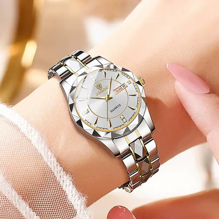 BINBONG femmes montres de luxe mode dames montre à Quartz étanche lumineux Date en acier inoxydable montre-bracelet petite amie amoureux cadeau