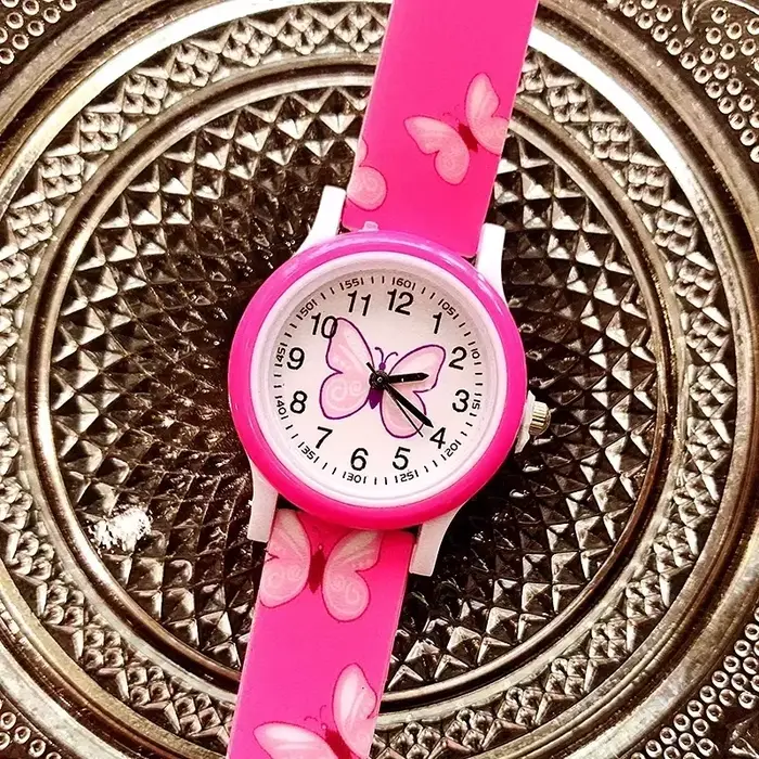 Belles filles montres papillon impression Silicone bonbons gelée montres à Quartz pour enfants enfan