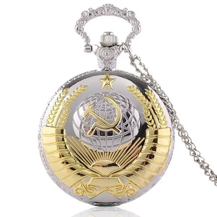 Montre de poche Vintage avec emblème soviétique