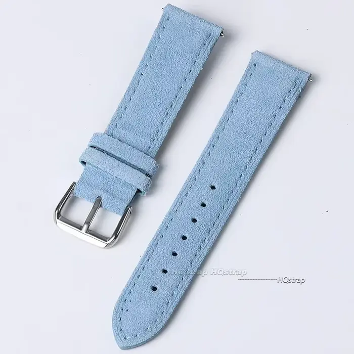 Bracelet de montre en cuir véritable suédé pour Seiko, Vintage, couture faite à la main, pour Rolex 
