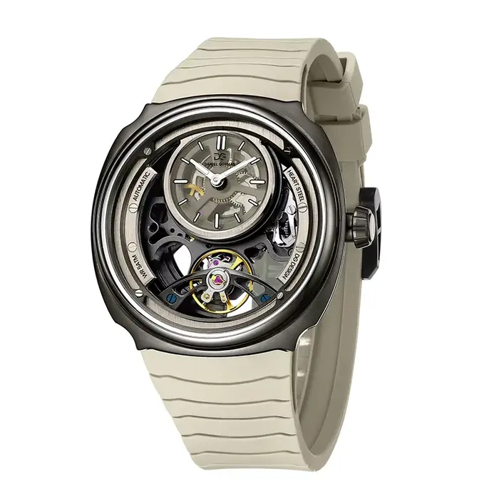 Montre automatique pour homme de haute qualité DANIEL GORMAN avec bracelet en silicone sport élégant