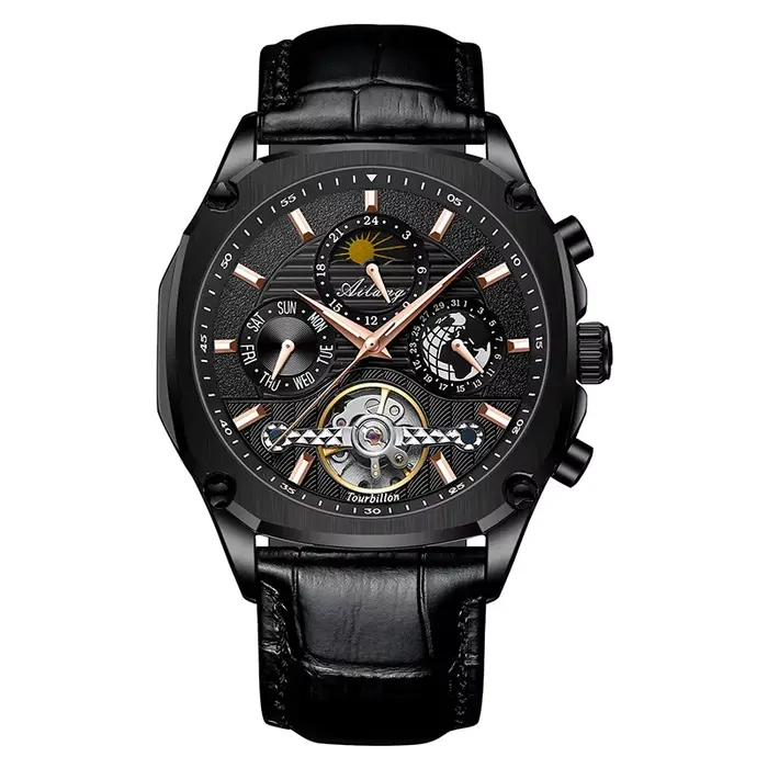 AILANG 8308 Montre de luxe pour homme, chronographe automatique mécanique, étanche, lumineuse, montr
