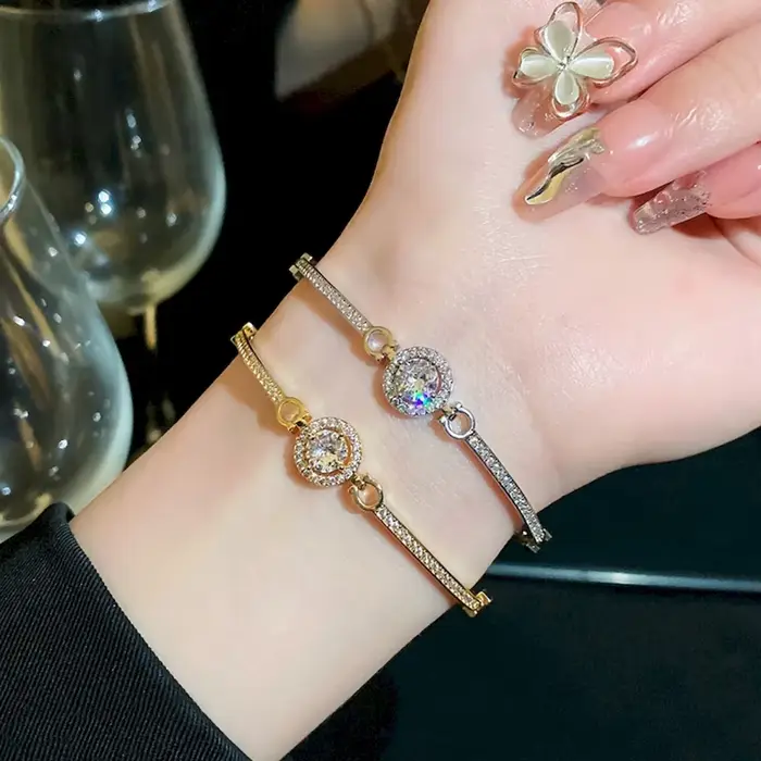 Grand Bracelet chaîne en Zircon pour femmes