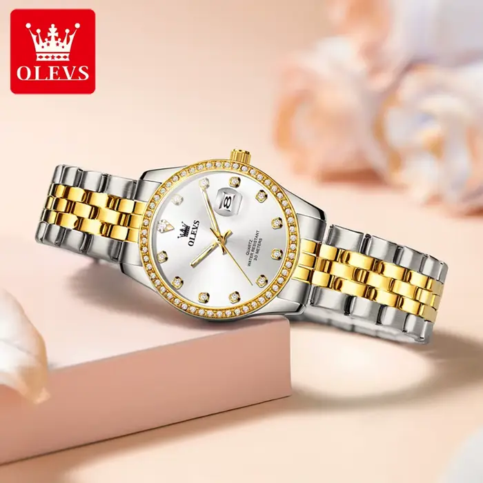 Montre à quartz en acier inoxydable pour femme
