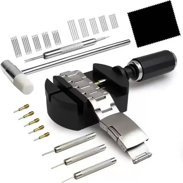 Kit d'outils de réparation de montres en métal pour l'élimination des maillons de bracelet et l'ajustement