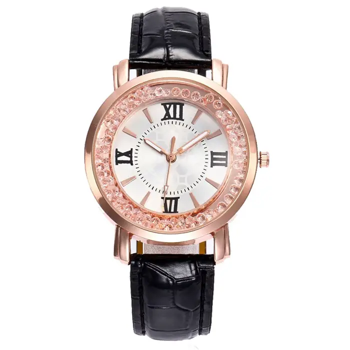 Montre-bracelet à quartz en cuir pour femme, ensemble de loisirs, mode élégante, montre de luxe pour