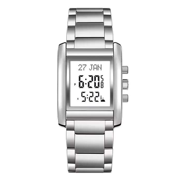 Montre Azan pour la prière musulmane avec boussole Qibla, horloge de l'heure de l'Aube Al-Harameen, 