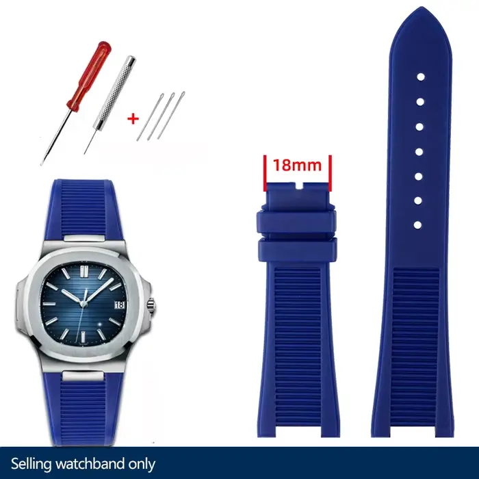 Bracelet de montre en Silicone de qualité pour Pa-tek Philippe Sport élégant Nautilus série 5711/571