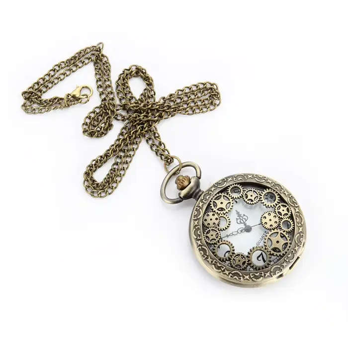 Montre de poche à quartz vintage pour hommes et femmes