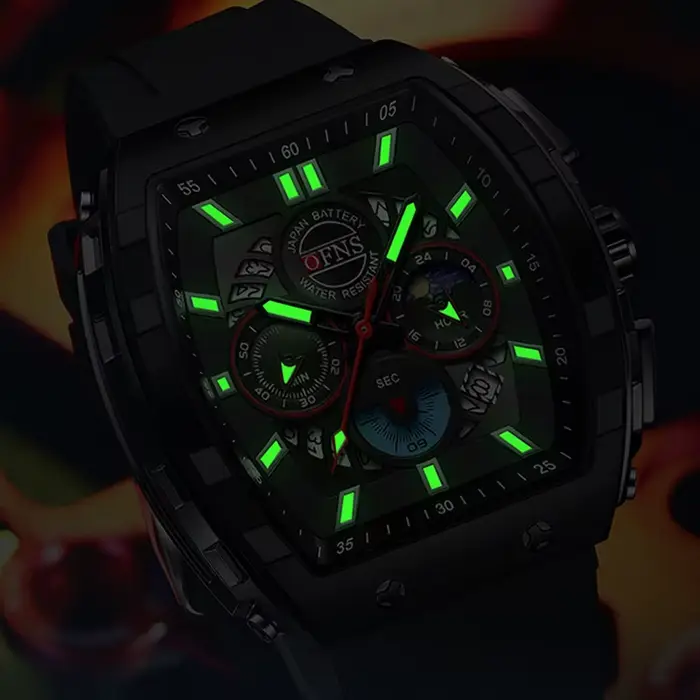 Montres-bracelets à quartz M.A.W multifonction pour hommes résistantes à l'eau et dotées de chronographes pour toutes les occasions