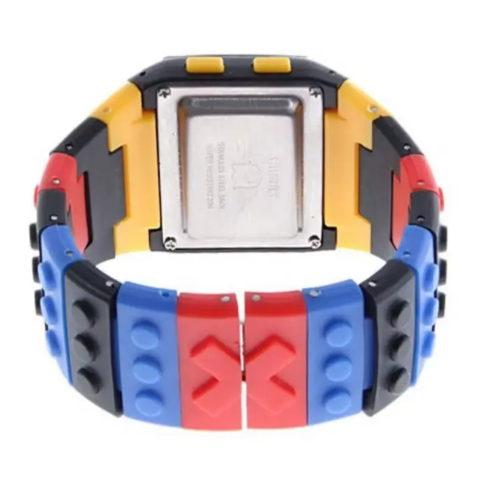 Montre de sport pour femmes multicolore LED avec fermeture pliant pour activités physiques et occasions spéciales