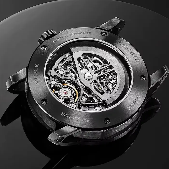 JINLERY montre pour hommes montres mécaniques automatiques squelette étanche montre-bracelet de luxe auto vent mâle