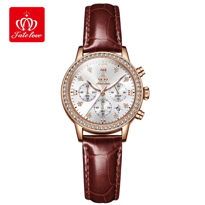 Fate Love-Montre à quartz étanche pour femme, marque décontractée, FL881