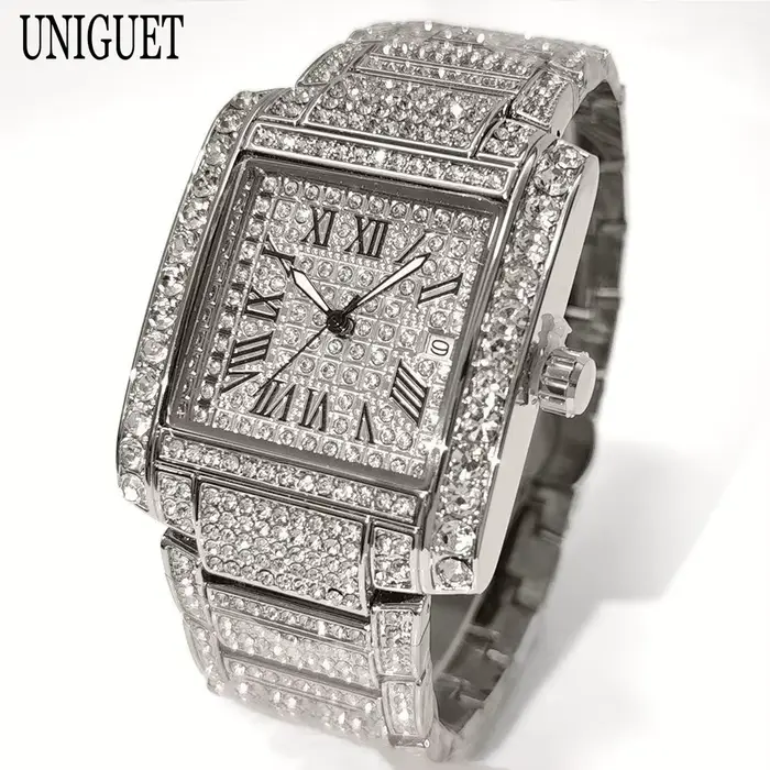 Umy GUET-Montre à Quartz de Luxe pour Homme