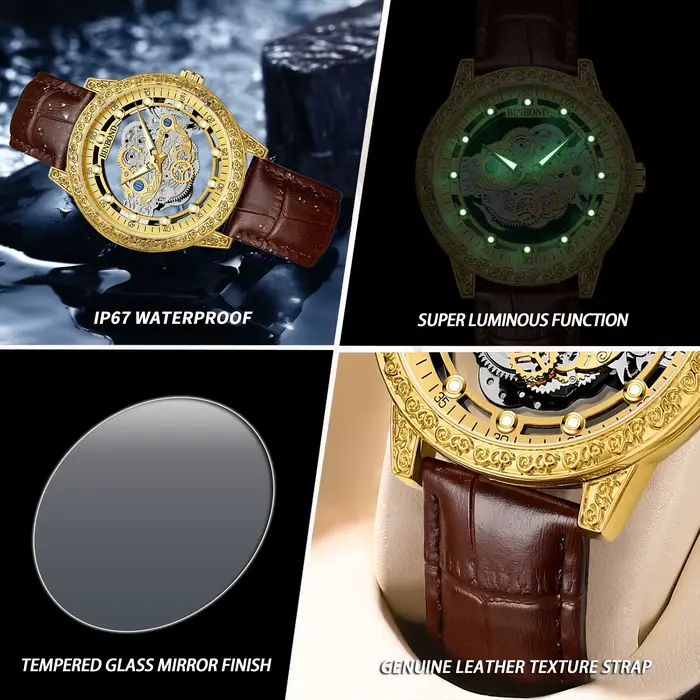 Montres-bracelets vintage BINBOND à quartz pour hommes