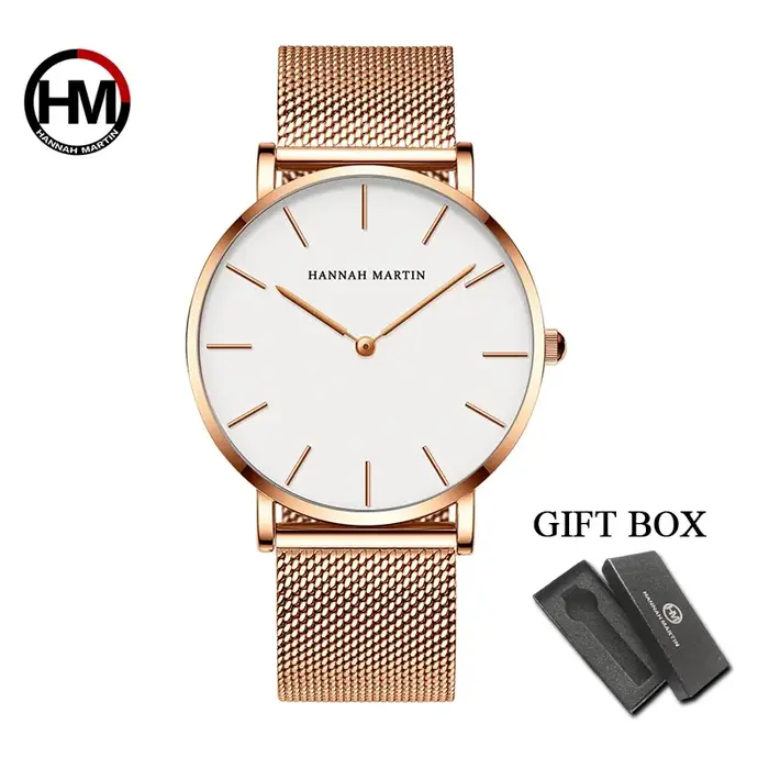 Montre à quartz simple de marque HANNAH MARTIN TOP