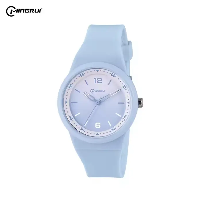 Montres à Quartz rose pour enfants, bracelet en Silicone, étanche, analogique bleu, pour adolescents