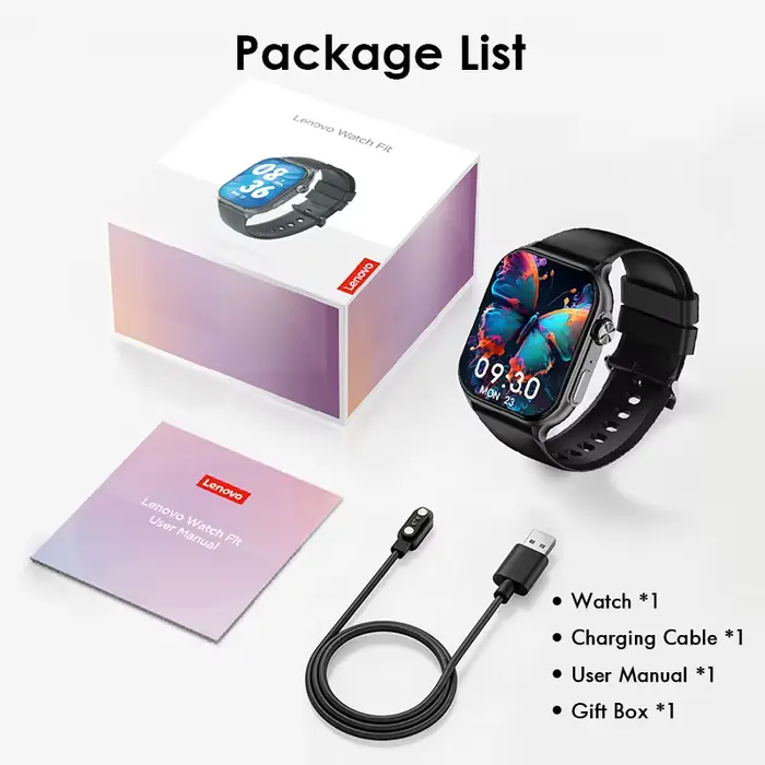 Montre connectée Lenovo 2025 pour hommes