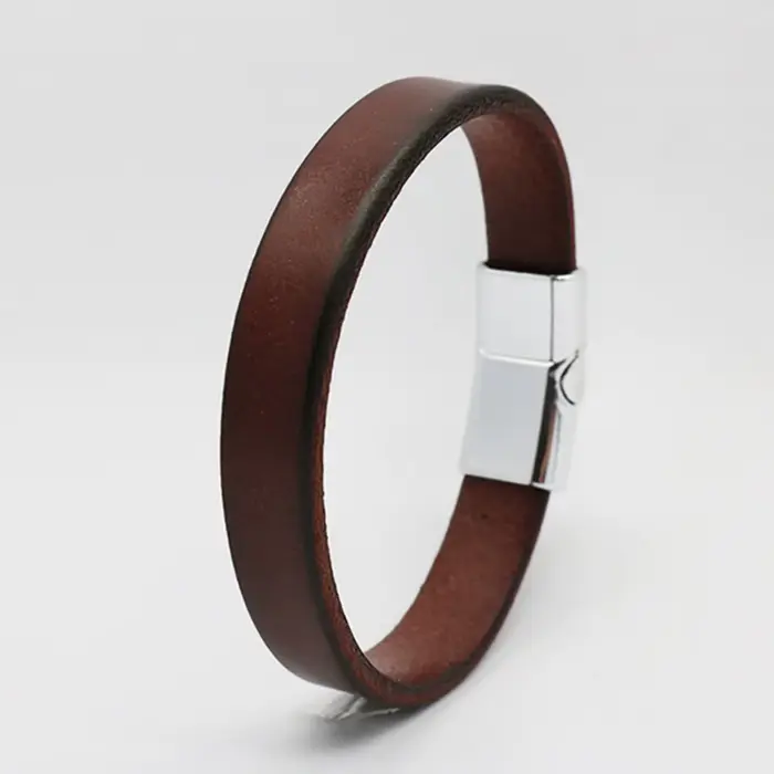 Bracelet en cuir de vache Vintage Simple pour hommes