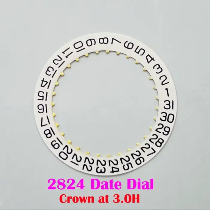 ETA 2824 mouvement Date roue cadran ajustement 2824