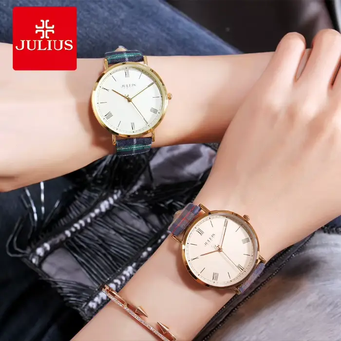 Julius – montre en cuir unisexe pour femmes
