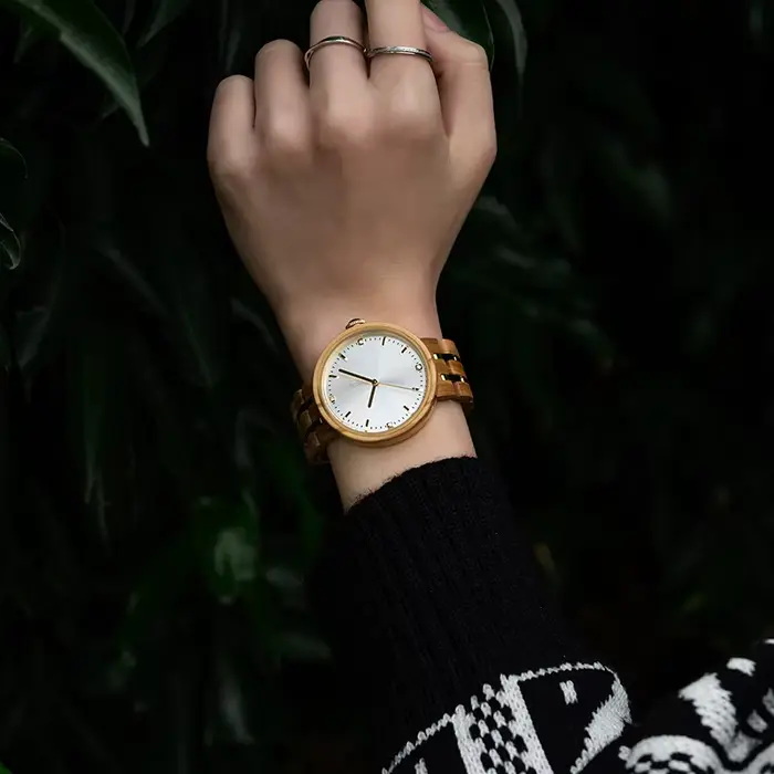 BOBO BIRD – Montre à Quartz en bois d'olive pour femmes