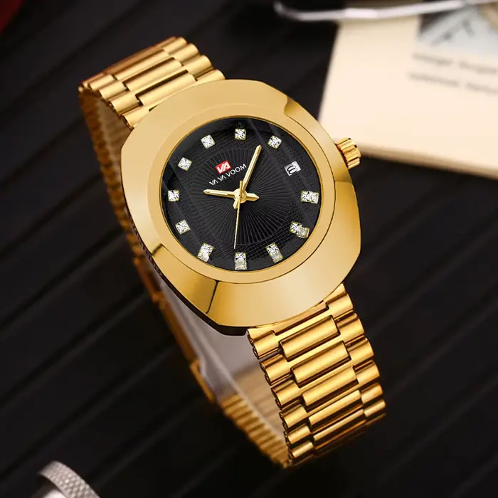VA VA VOOM-Montre elliptique en acier inoxydable pour homme