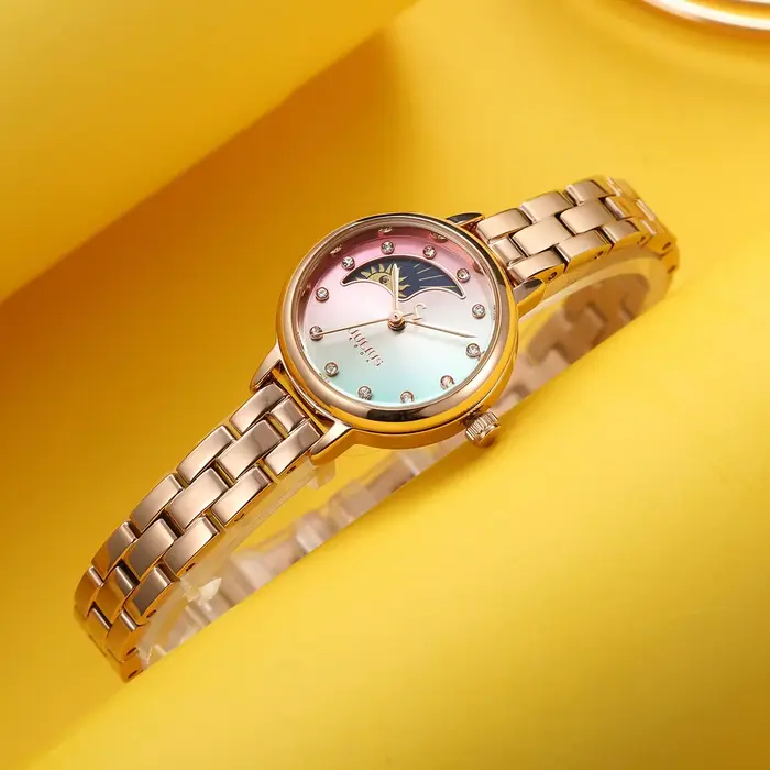 Montre soleil & lune pour femmes