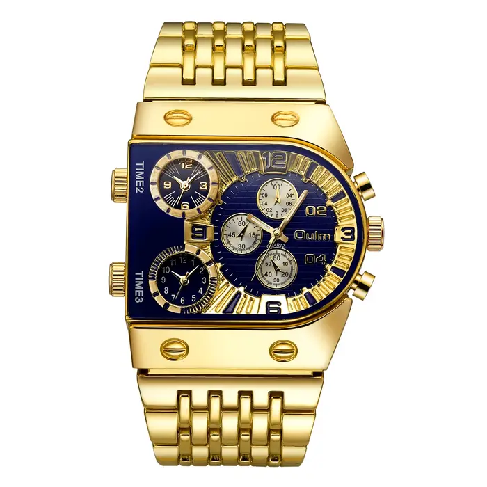 Montre Oulm de luxe multi fuseaux horaires pour homme