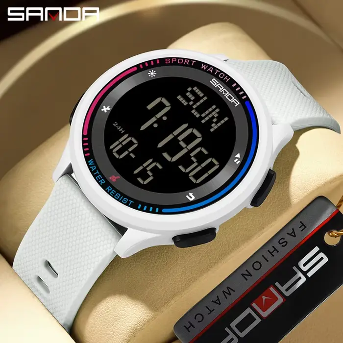 SANDA montre pour hommes fonctions multiples Sports de plein air chronomètre étanche mouvement numér