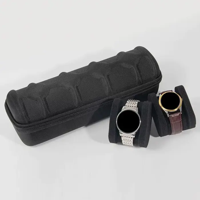 Boîte à montres élégante en matériaux mixtes pour homme et femme rangement de montres-bracelets et montres intelligentes occasions spéciales