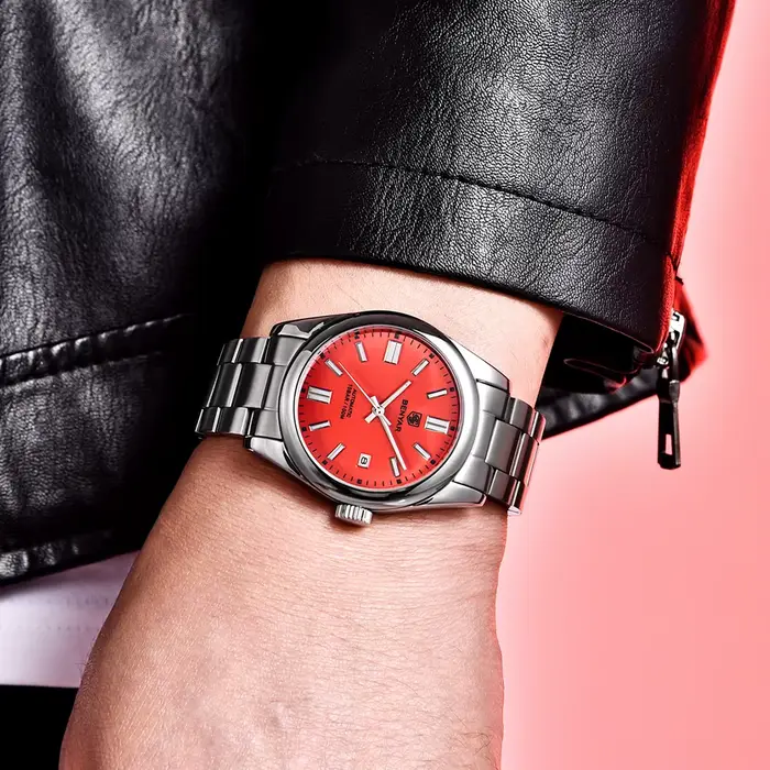 Montre BENYAR Luxe Mécanique Automatique Acier Inoxydable pour Hommes Occasions Spéciales Plongeur Étanche 10 Bars