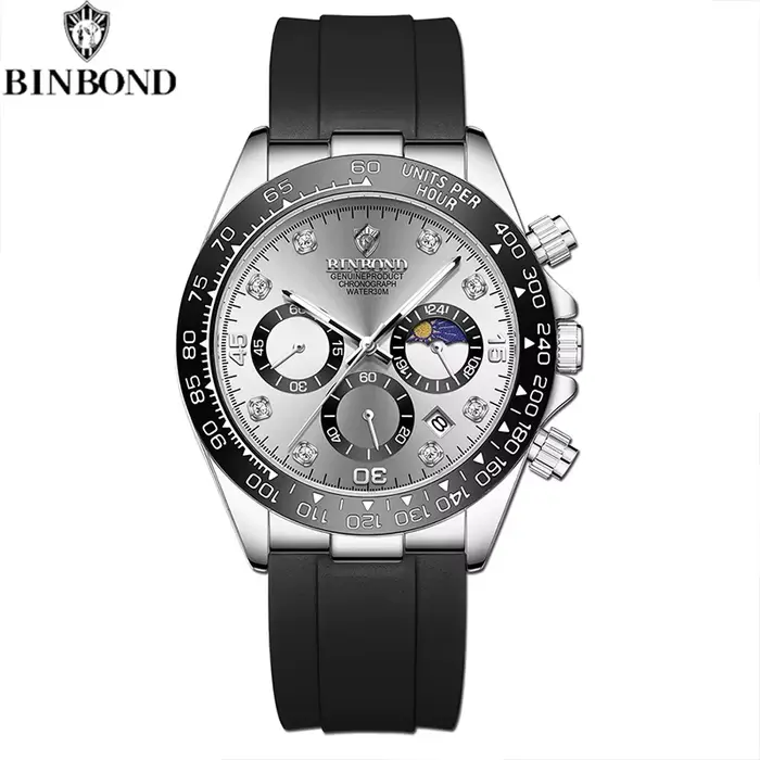 BINBOND luxe hommes montre Quartz homme montres étanche lumineux haut marque montre pour hommes Date